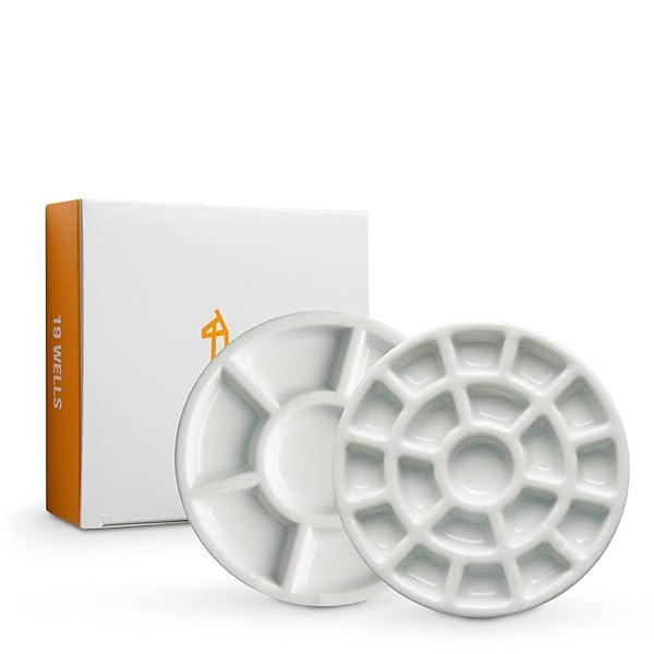 ETCHR Etchr Mini Palette 19 Wells: The Ultimate Travel Palette for Watercolor, Acrylic, Oil & Gouache Artists - View 3 of 6