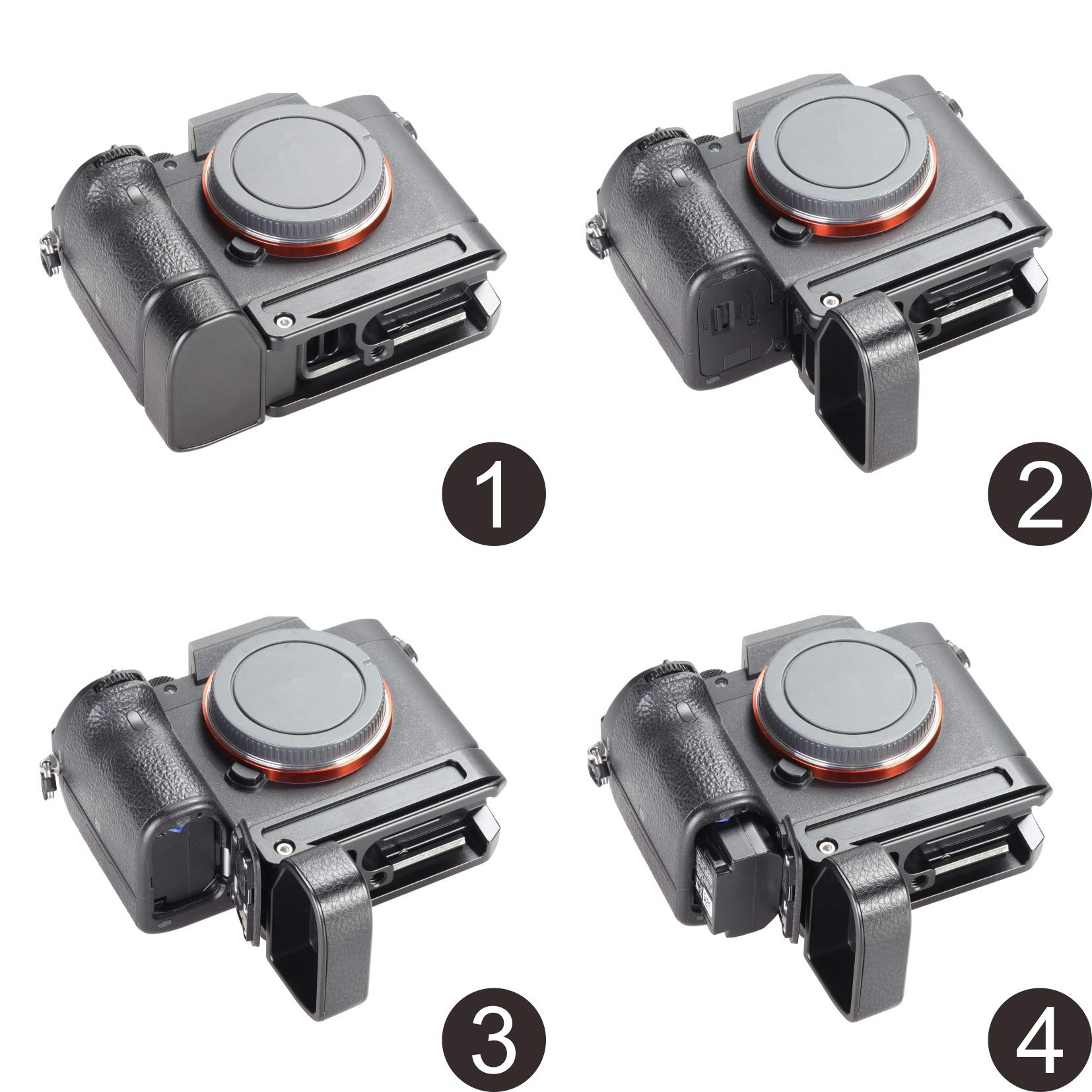 WEPOTO WEPOTO A6500 Grip Quick Mounting Plate: Enhance Traction & Protect Your Sony A6500 from Abrasion - View 6 of 7