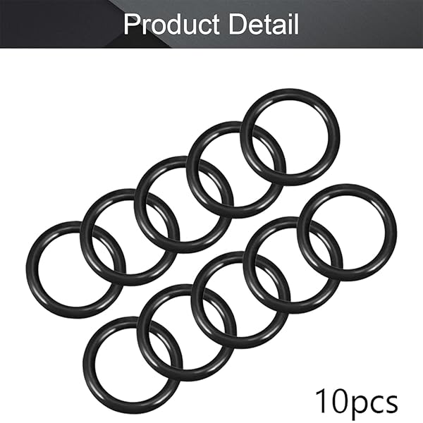 Othmro Othmro 10pcs Nitrile Rubber O-Rings 2.5mm Wire Dia 16mm OD for Oil Air Sealing Professional Plumbing Car Repair Black - View 3 of 9