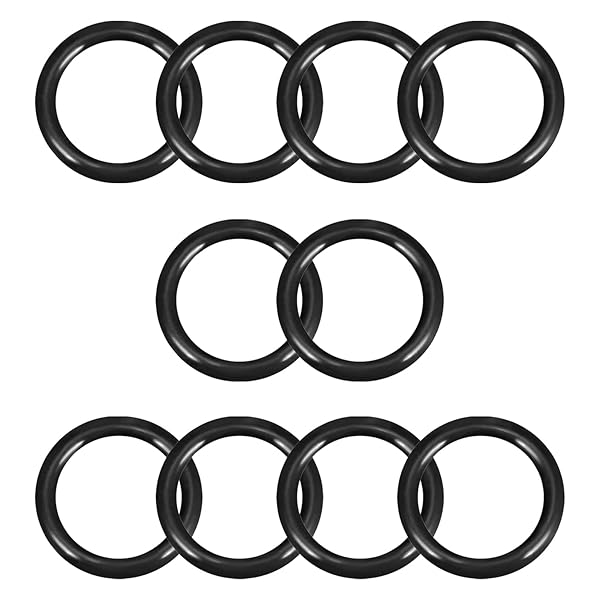 Othmro 10pcs Nitrile Rubber O-Rings 2.5mm Wire Dia 16mm OD for Oil Air Sealing Professional Plumbing Car Repair Black