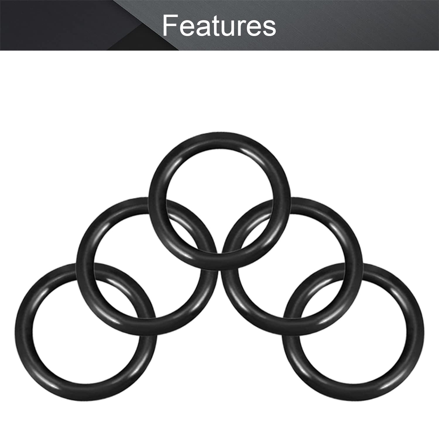 Othmro Othmro 50pcs Nitrile Rubber O-Rings 2.5mm Wire Dia 19mm OD Metric Washers for Oil Air Sealing Plumbing Car Repair Gas Connections Black - View 3 of 9