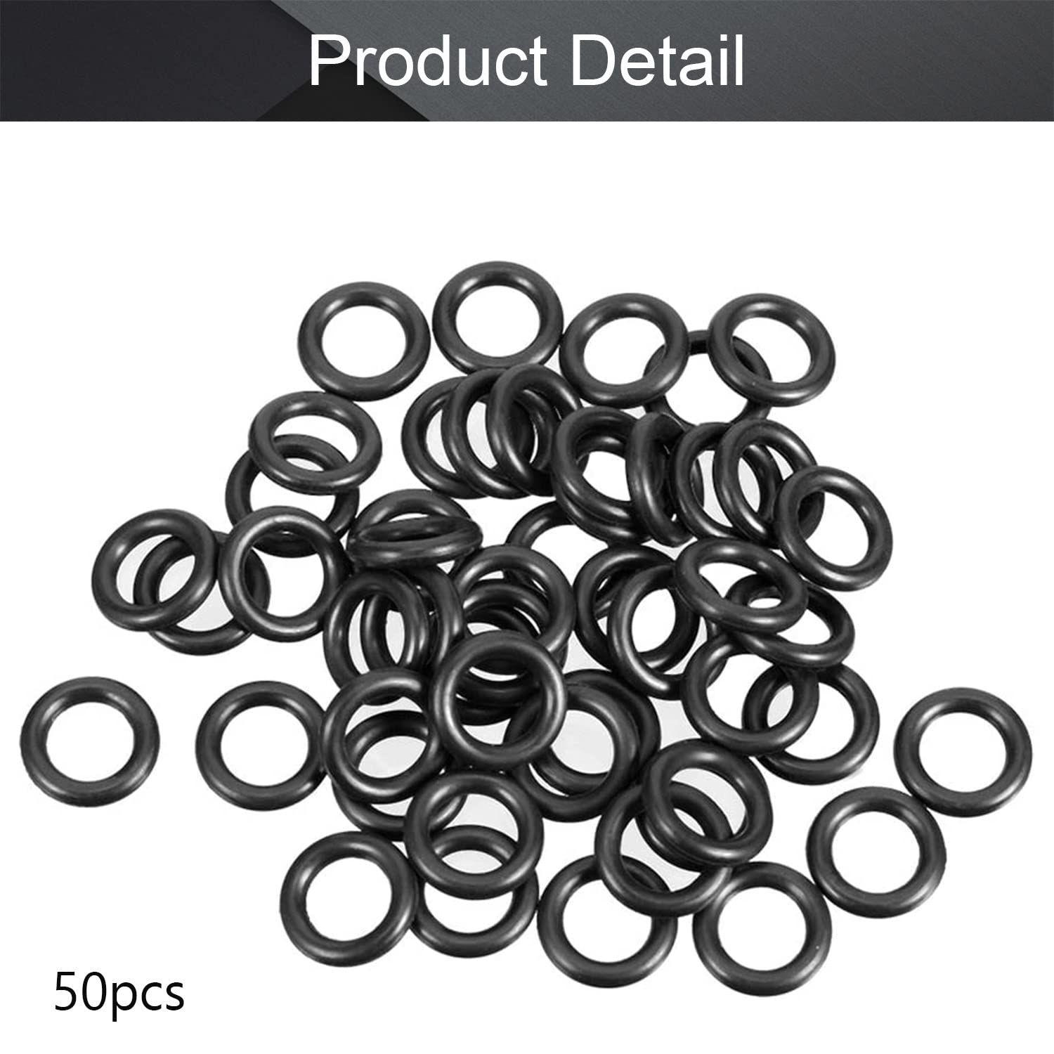 Othmro Othmro 50pcs Nitrile Rubber O-Rings 2.5mm Wire Dia 19mm OD Metric Washers for Oil Air Sealing Plumbing Car Repair Gas Connections Black - View 4 of 9