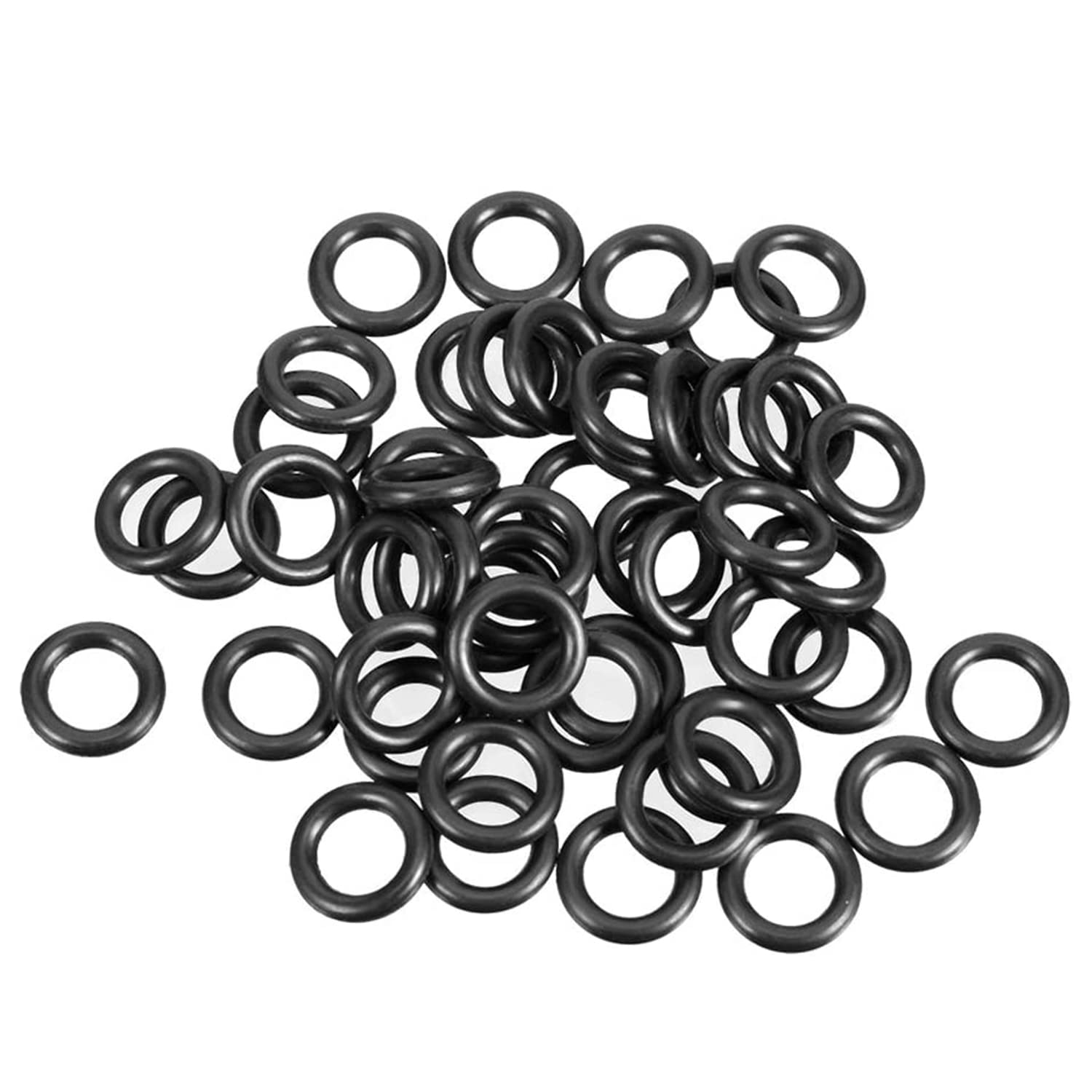 Othmro 50pcs Nitrile Rubber O-Rings 2.5mm Wire Dia 19mm OD Metric Washers for Oil Air Sealing Plumbing Car Repair Gas Connections Black