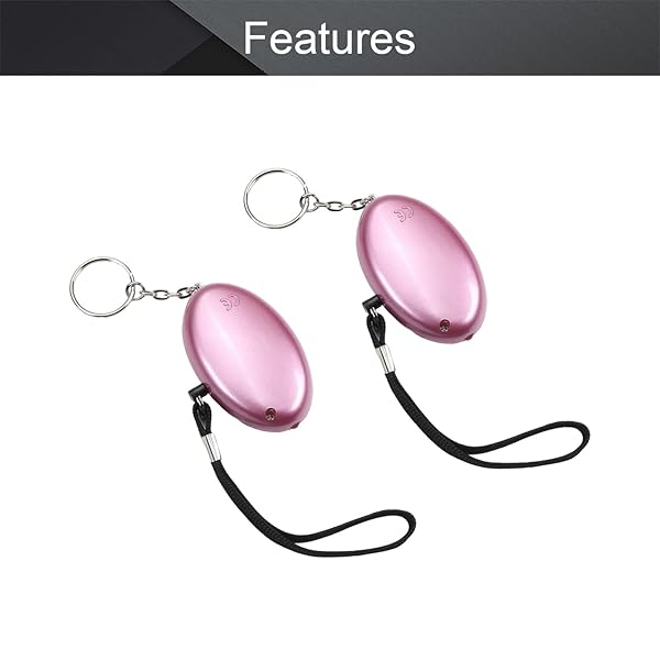 Othmro Othmro 2 Pack Personal Security Alarm 120DB with LED Lights for Women Men Children Elderly Pink Emergency Safety Device - View 3 of 8