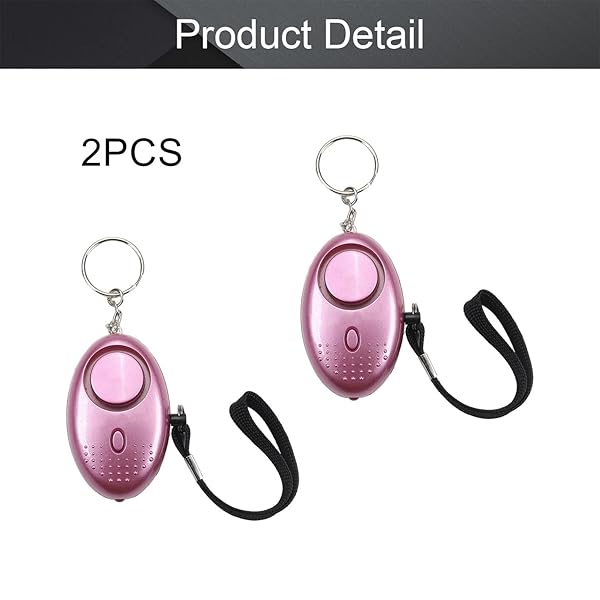 Othmro Othmro 2 Pack Personal Security Alarm 120DB with LED Lights for Women Men Children Elderly Pink Emergency Safety Device - View 4 of 8