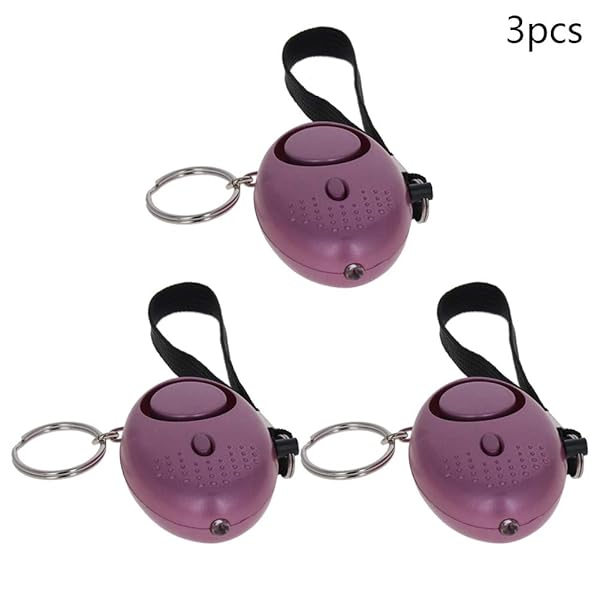 Othmro Othmro Safe Sound Personal Alarm 3 Pack 120DB Keychain Emergency Safety Alarm with LED Lights for Women Men Children Elderly Purple - View 5 of 9