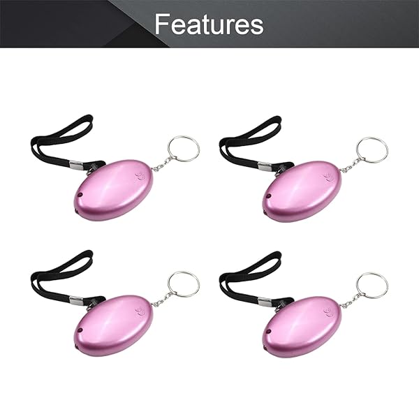 Othmro Othmro Safe Sound Personal Alarm 4 Pack 120DB Keychain Emergency Safety Alarm with LED Lights for Women Men Children Elderly Purple - View 3 of 8