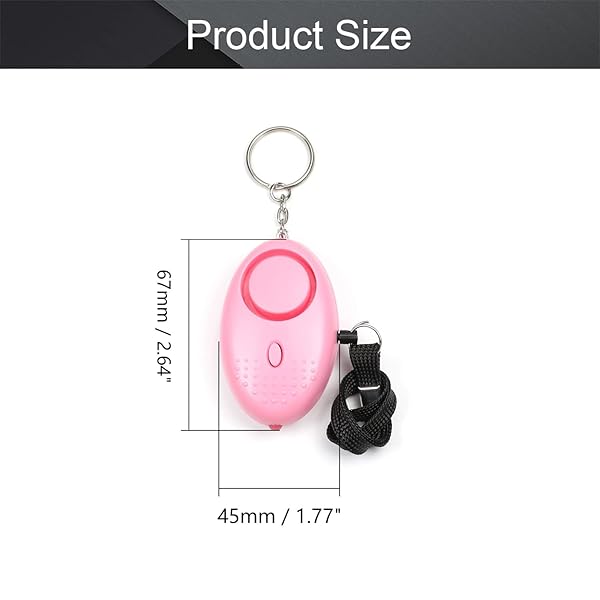 Othmro Othmro 2 Pack Personal Alarm 120DB with LED Lights Emergency Safety Alarm for Women Men Children Elderly Pink - View 2 of 9