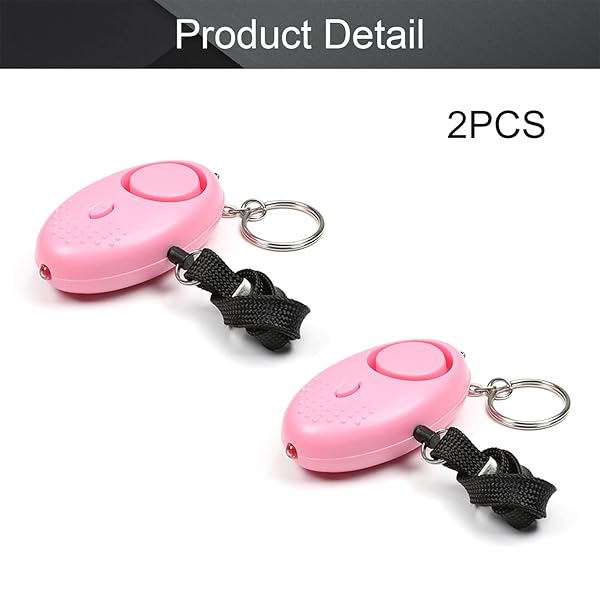 Othmro Othmro 2 Pack Personal Alarm 120DB with LED Lights Emergency Safety Alarm for Women Men Children Elderly Pink - View 4 of 9