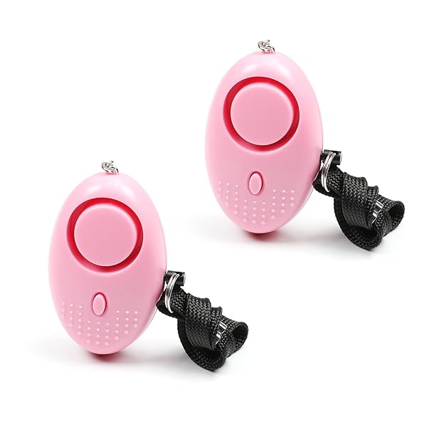 Othmro 2 Pack Personal Alarm 120DB with LED Lights Emergency Safety Alarm for Women Men Children Elderly Pink
