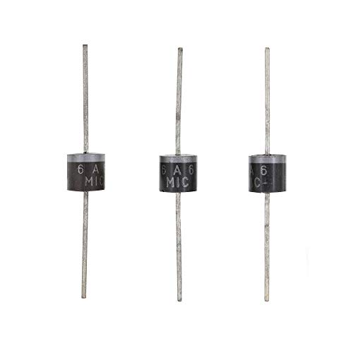 HUABAN 5PCS 6A6 Rectifier Diode 6A 600V R-6 Axial High Performance 6 Amp 600 Volt Components for Reliable Circuit Solutions