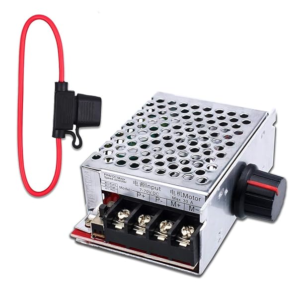 KeeYees KeeYees 7-70V 30A PWM DC Motor Speed Controller for 12V 24V 36V 48V with 30 Amp Fuse Efficient Speed Control Solution