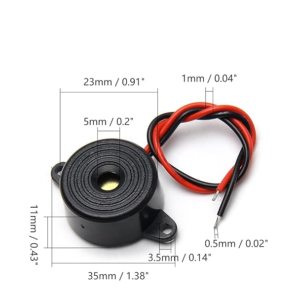 Fielect Fielect DC 12V 90dB Active Electronic Buzzer Alarm Continuous Sound Beep Speaker for Security and Alerts - View 3 of 9