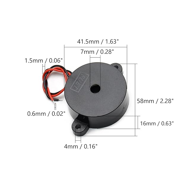 Fielect Fielect 5Pcs Active Electronic Buzzer Alarm 100dB DC 3-24V Intermittent Sound Beep Speaker for Security and Alerts - View 2 of 7