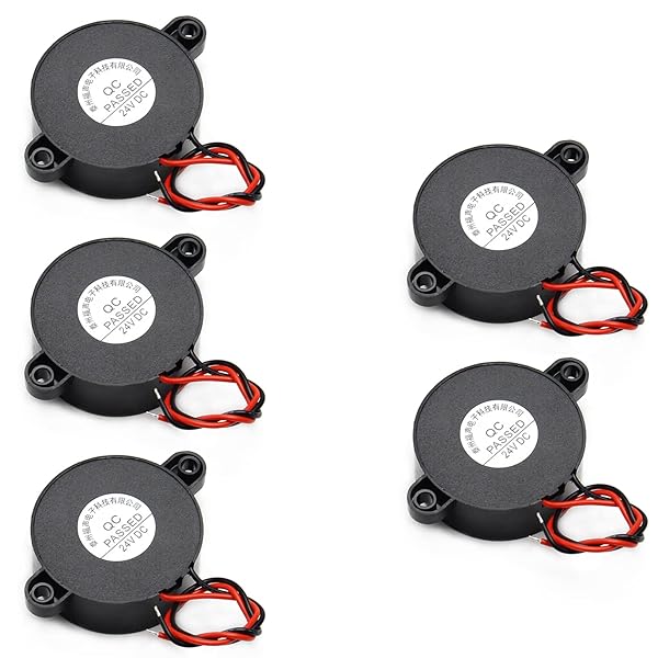 Fielect Fielect 5Pcs Active Electronic Buzzer Alarm 100dB DC 3-24V Intermittent Sound Beep Speaker for Security and Alerts - View 3 of 7