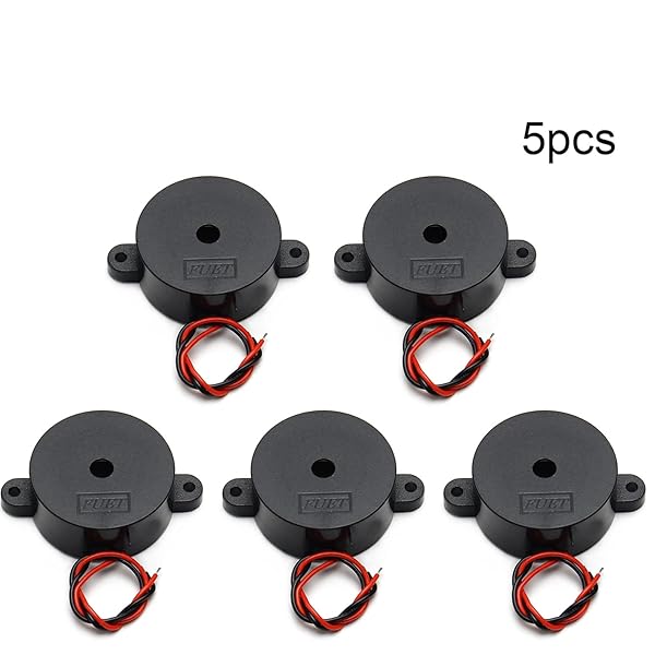 Fielect Fielect 5Pcs Active Electronic Buzzer Alarm 100dB DC 3-24V Intermittent Sound Beep Speaker for Security and Alerts - View 7 of 7
