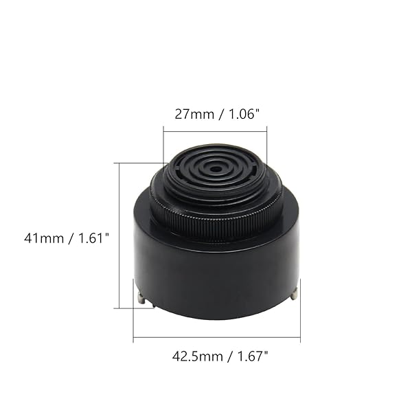 Fielect Fielect 5Pcs DC12V 90dB Electronic Buzzer Alarm Active Piezo Beeper Tone Speaker for Security and Alerts - View 3 of 8