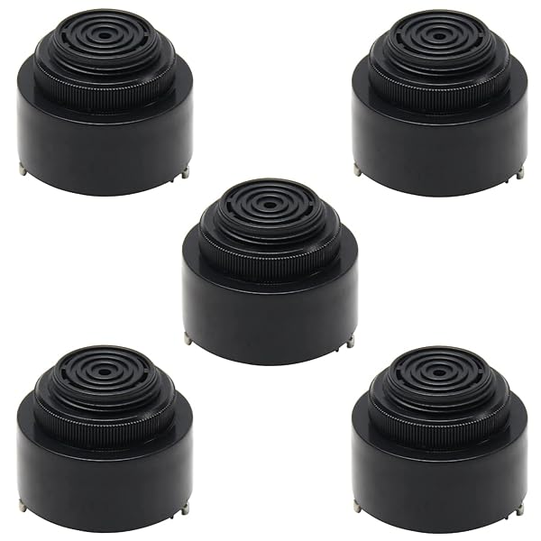 Fielect 5Pcs DC12V 90dB Electronic Buzzer Alarm Active Piezo Beeper Tone Speaker for Security and Alerts