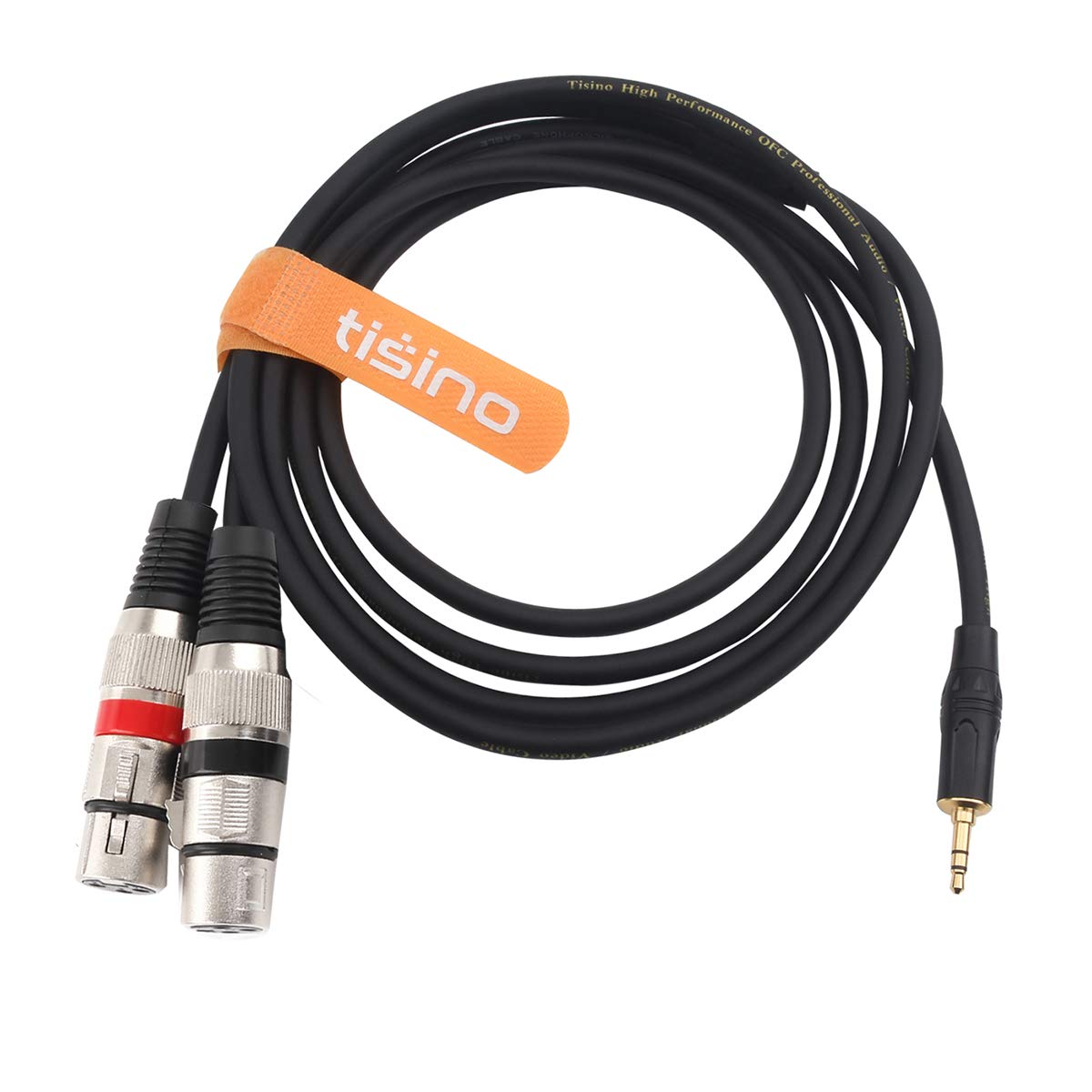 Tisino Tisino Dual XLR to 3.5mm Stereo Mic Cable 2 XLR Female to 1/8 Inch Mini Jack Y Splitter Breakout Lead Microphone Cord 6.6 feet - View 2 of 7