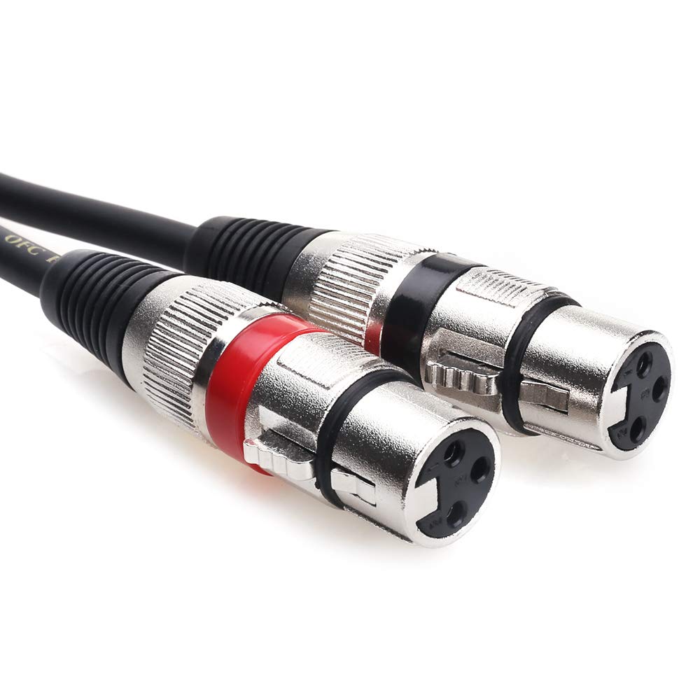 Tisino Tisino Dual XLR to 3.5mm Stereo Mic Cable 2 XLR Female to 1/8 Inch Mini Jack Y Splitter Breakout Lead Microphone Cord 6.6 feet - View 3 of 7