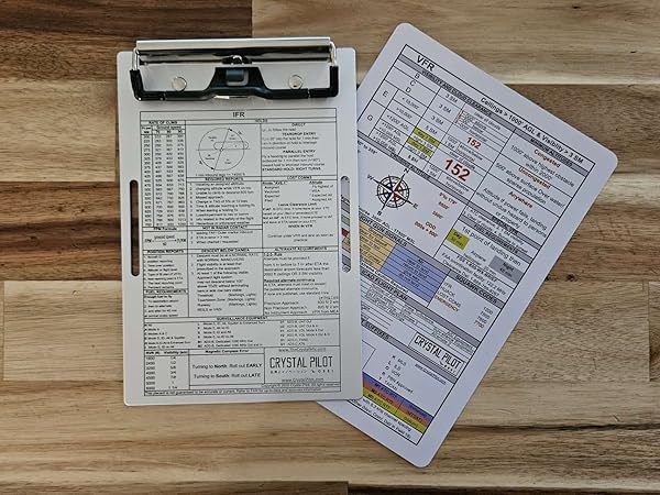 Crystal Pilot Crystal Pilot IFR Kneeboard with VFR and IFR Placard for Enhanced Flight Planning and Organization - View 2 of 8