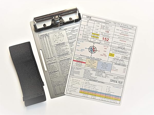 Crystal Pilot Crystal Pilot IFR Kneeboard with VFR and IFR Placard for Enhanced Flight Planning and Organization - View 5 of 8