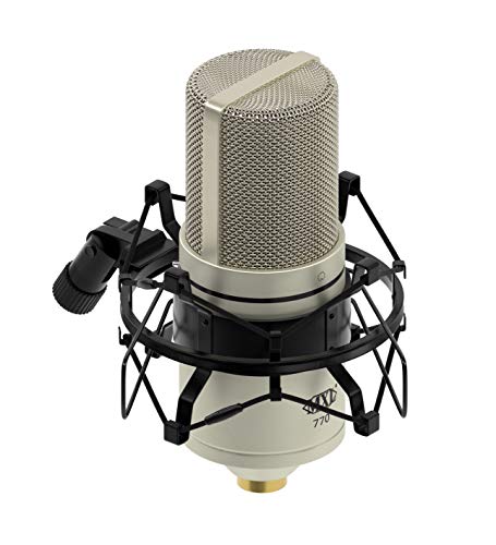 MXL Buy MXL 770 Condenser Microphone - Perfect for Podcasting, Singing, Gaming & Home Studio | XLR, Large Diaphragm, Cardioid (Vintage White) - View 2 of 6