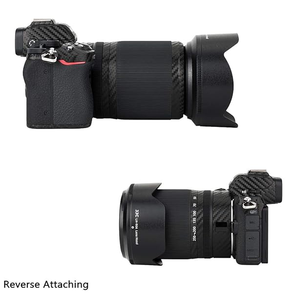 JJC Reversible Lens Hood for Nikon NIKKOR Z 50-250mm & 50mm - Fits HB-90A, Attaches 62mm Filter & Lens Cap - View 6 of 11