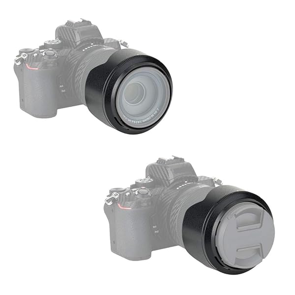 JJC Reversible Lens Hood for Nikon NIKKOR Z 50-250mm & 50mm - Fits HB-90A, Attaches 62mm Filter & Lens Cap - View 7 of 11