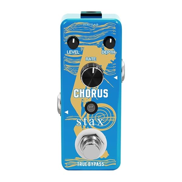 Stax Stax Chorus Guitar Pedal: Pure Analog Metal Shell for Warm, Clear Sound - Mini Size & True Bypass Effect for Electric Guitars