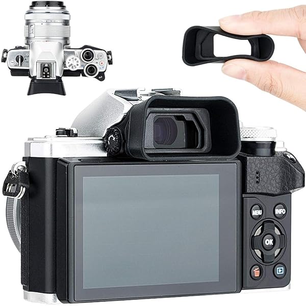 Soft Silicon Eyecup for Olympus OM-D E-M10 Mark IV III II & E-M5 - Replace EP-16 EP-15 Eyepiece for Enhanced Comfort