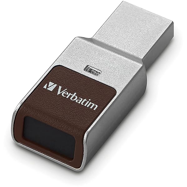 Verbatim 32GB Fingerprint Secure USB 3.0 Flash Drive with AES 256 Encryption Silver for Safe Data Storage - View 3 of 6