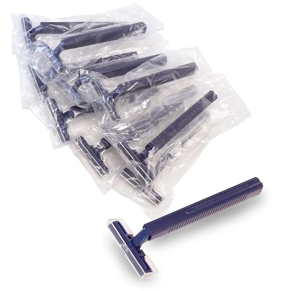 Freshscent Freshscent 144 Pack Twin Blade Razors Individually Wrapped with Safety Cap Disposable Bulk Case Unisex