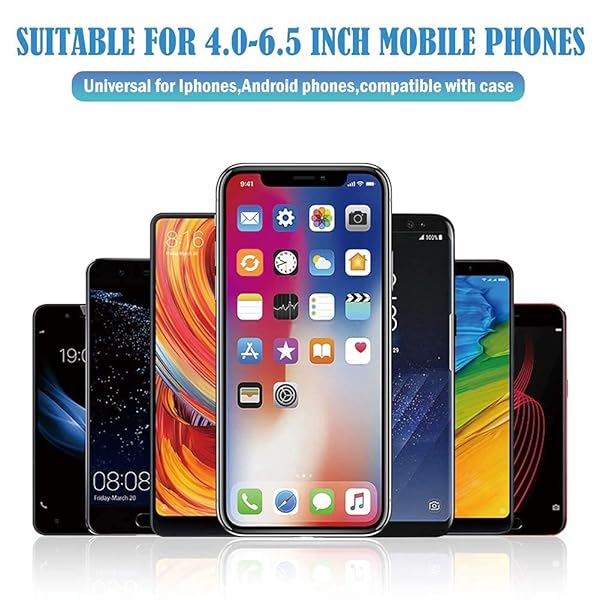 eing Bling Car Phone Mount and Wireless USB Charger Automatic Clamping Holder Compatible with iPhone Xs Max XR X 8 Silver - View 7 of 7