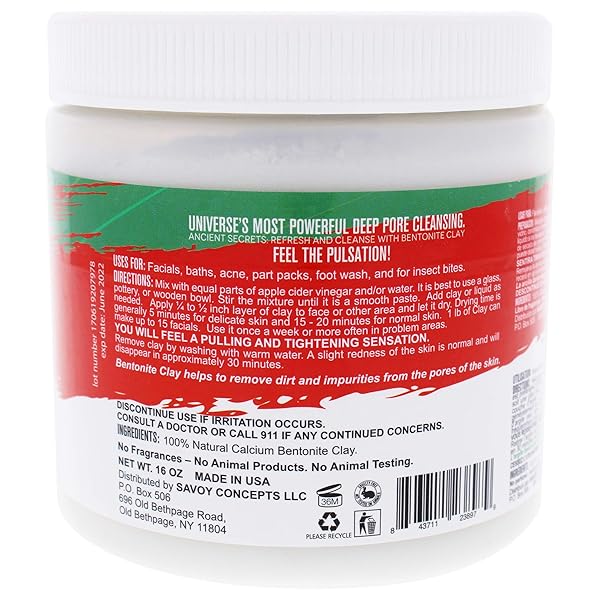 Mayan Magic Mud Revitalize Your Skin with Mayan Magic Mud: Deep Cleansing Calcium Bentonite Clay Face Mask for Men & Women - USA Made Spa Quality - View 10 of 10