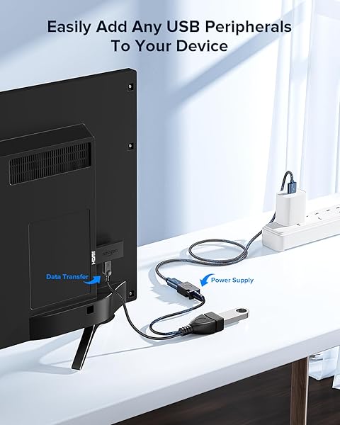 ANDTOBO ANDTOBO 2-in-1 Micro USB OTG Cable & Power Adapter for Fire Stick 4K & PlayStation Classic - 2 Pack - View 4 of 10