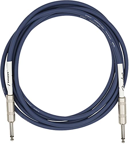 Fender Fender 10 Original Series Instrument Cable Straight Midnight Blue 1 Pack for Electric Guitar Bass Guitar and Pro Audio