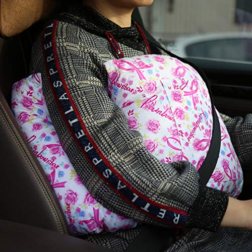 rainbowstar Rainbowstar Mastectomy Pillow: Post-Surgery Support for Breast Cancer Recovery & Healing (Rose Ribbon)