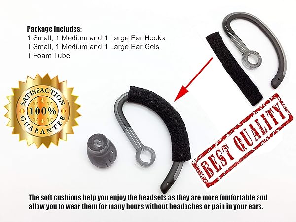 AVIMABASICS AvimaBasics Savi X40 Ear Tips Replacement Earbuds Compatible with Plantronics SAVI X40 CS540 W440 W740 W745 WH500 Mixed Sizes 1 Pack - View 3 of 5