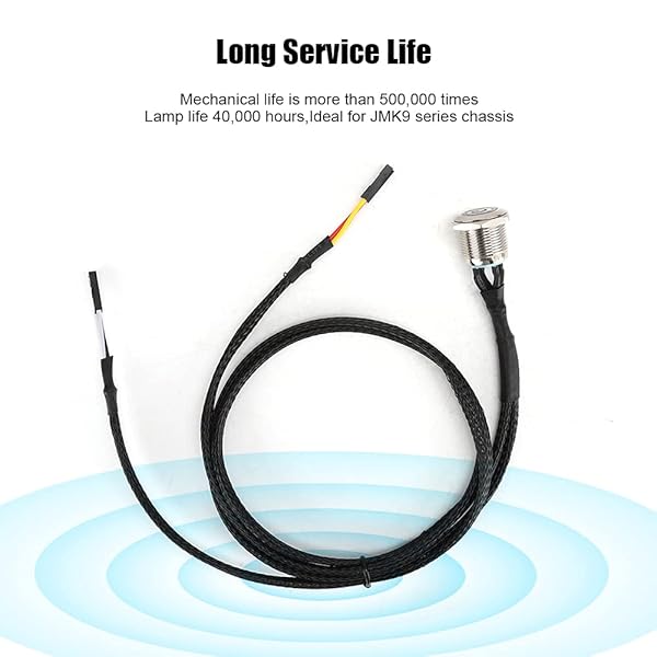 Wendry "Chassis Switch Host Metal with 23.6" Extension Cable - DIY Desktop Power On/Off Push Switch (Red) for PC" - View 4 of 11