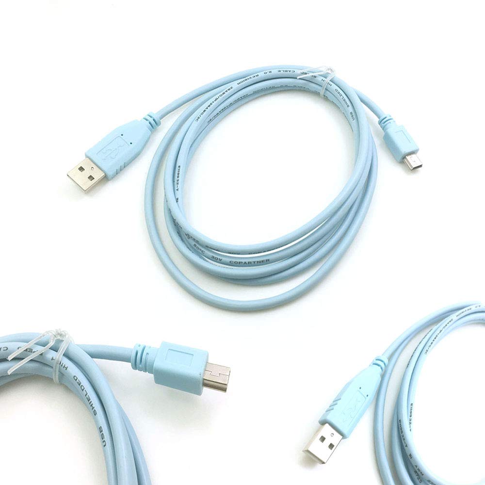ezonpinzv USB Mini 5pin Console Debug Cable for Cisco WS-C3750X 2921 2911 2951 Routers and Switches