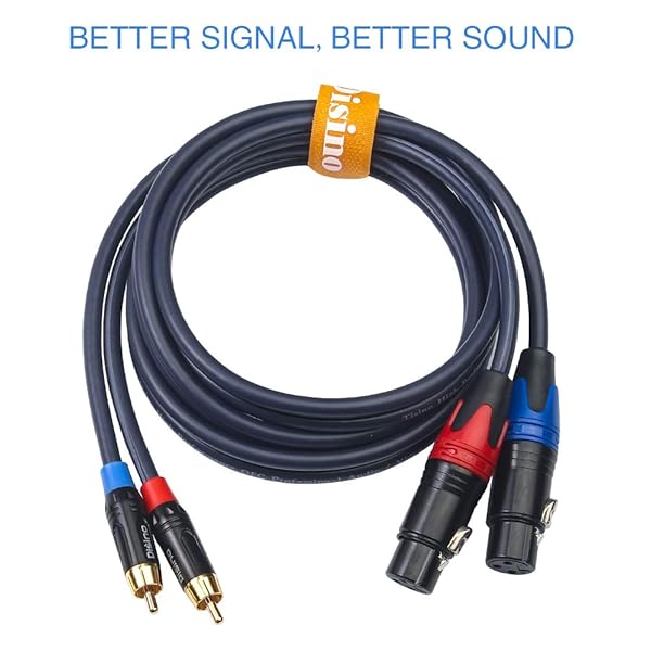 Disino Disino 5ft Dual XLR to Dual RCA Cable - Heavy Duty HiFi Stereo Microphone Interconnect Lead - View 6 of 8