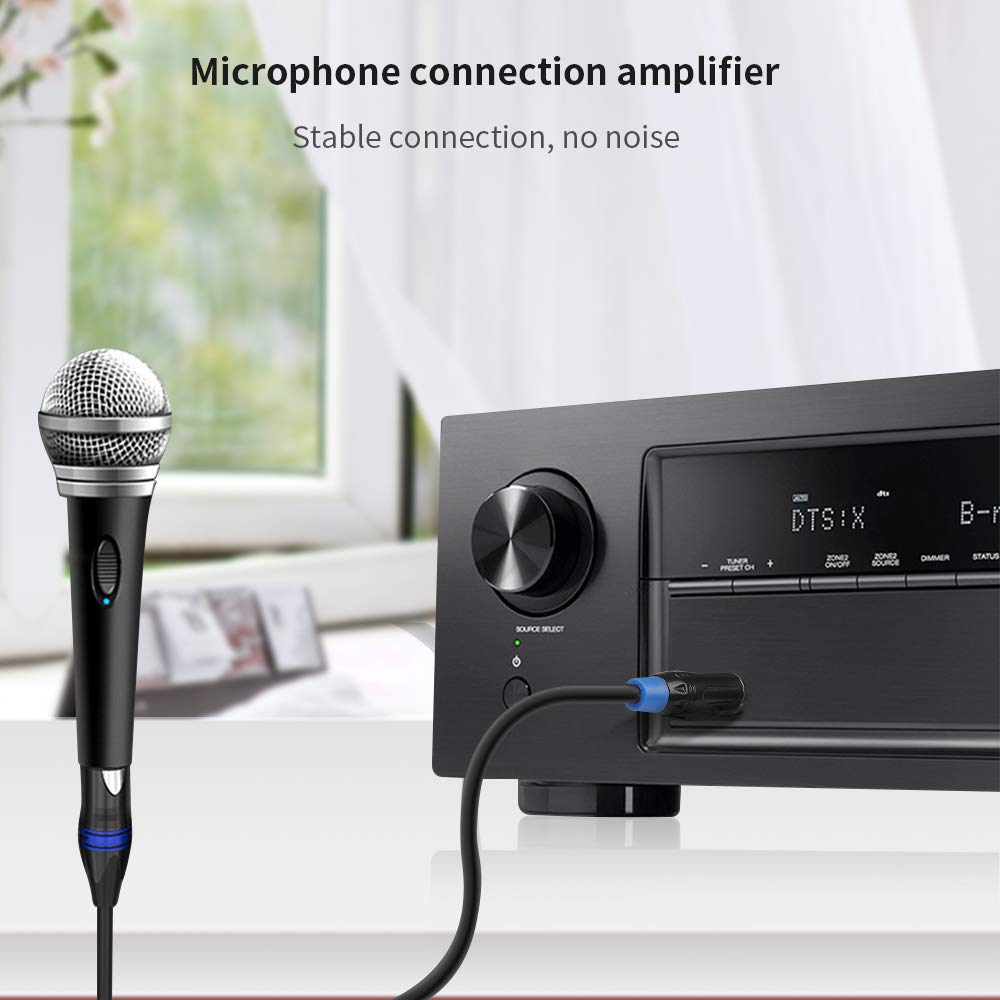 Disino Disino Female XLR to 1/4 Inch TS Mono Jack Microphone Cable 3.3 Feet Unbalanced Mic Cord for Dynamic Microphones - View 7 of 7