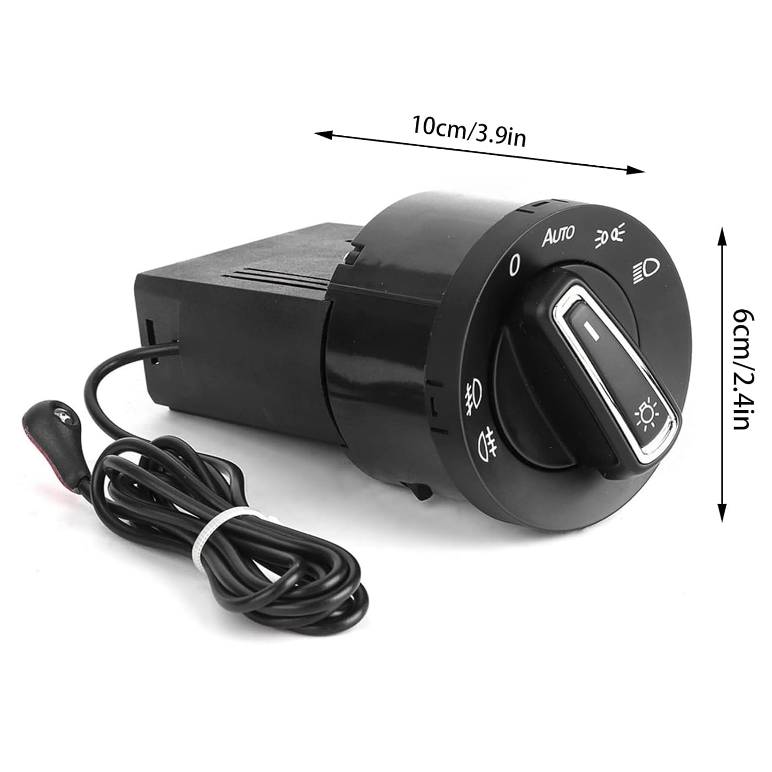 Qiilu Qiilu Headlight Switch with Light Sensor Module Push Button Automatic Black MK4 B5 Compatible for Enhanced Driving Safety - View 2 of 9