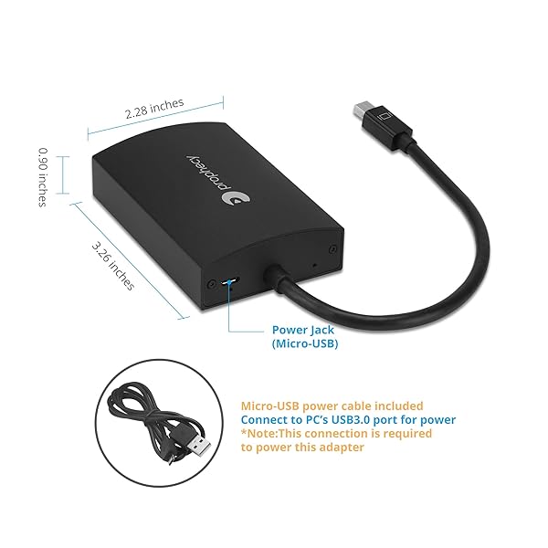 gofanco gofanco Prophecy 1x2 Mini DisplayPort to Dual DisplayPort Adapter - 4K @30Hz MST Hub for Windows PCs - View 10 of 11