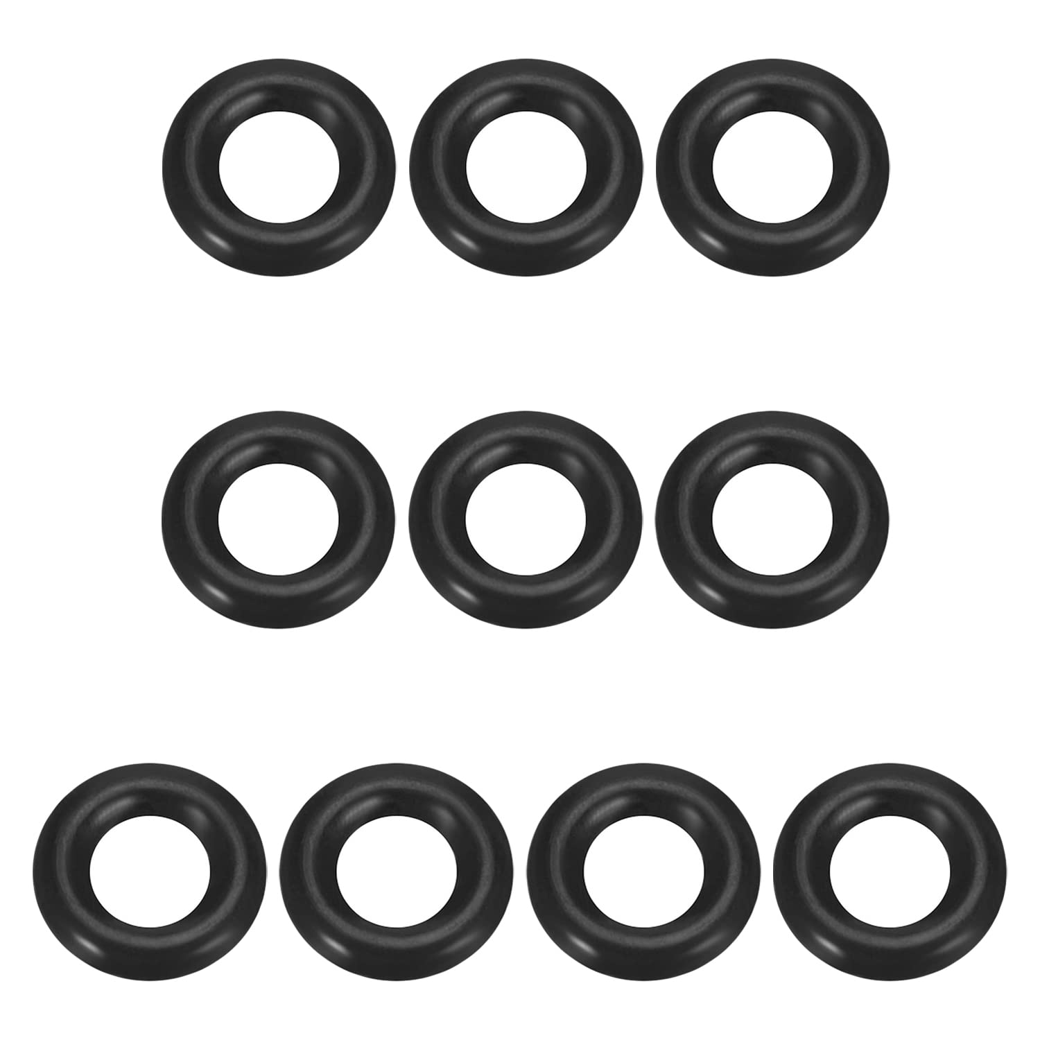 Othmro 10pcs Nitrile Rubber O-Rings 1mm Wire Dia 3.5mm OD for Oil Air Sealing Professional Plumbing Car Repair Black