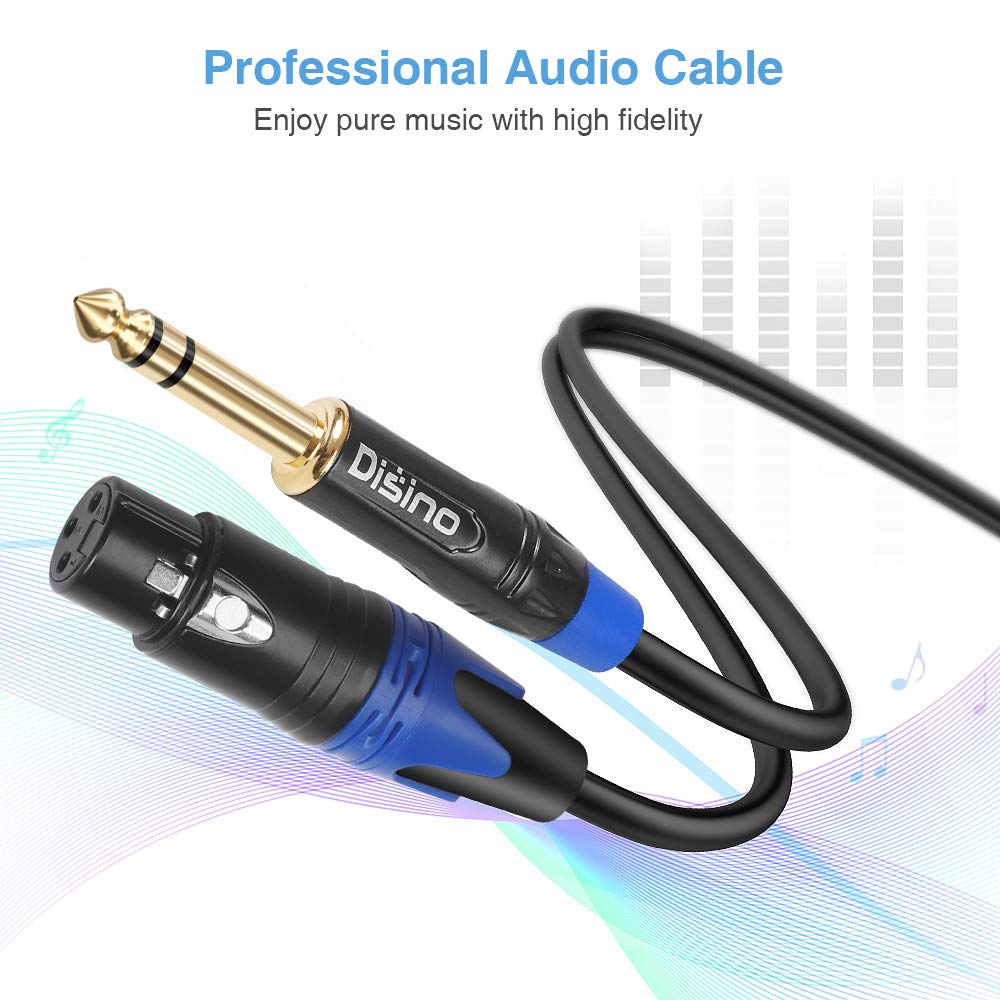 Disino 15 Feet XLR Female to 1/4 Inch TRS Stereo Jack Cable Balanced Interconnect Patch Cord - View 4 of 7