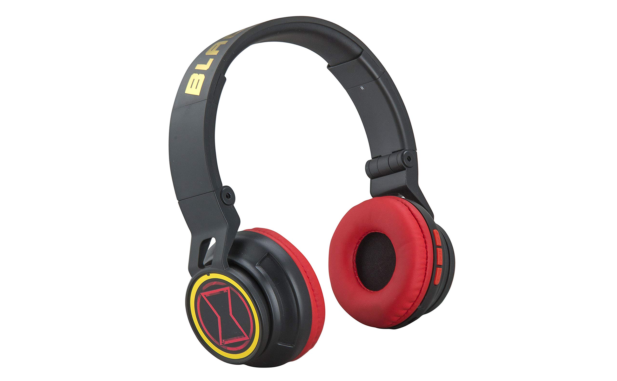 eKids Black Widow Kids Bluetooth Headphones: Wireless, Foldable, Volume Reduced with Microphone for School & Travel