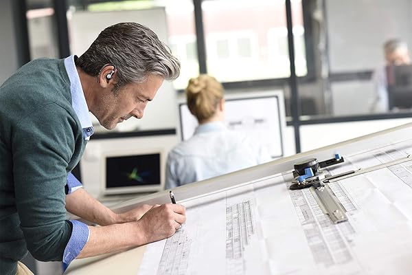 OPINAY OPINAY Bluetooth Headset Wireless V5.0 Lightweight Sweatproof Earpiece with Mic for Cell Phones Office Workout Driving Red - View 8 of 8