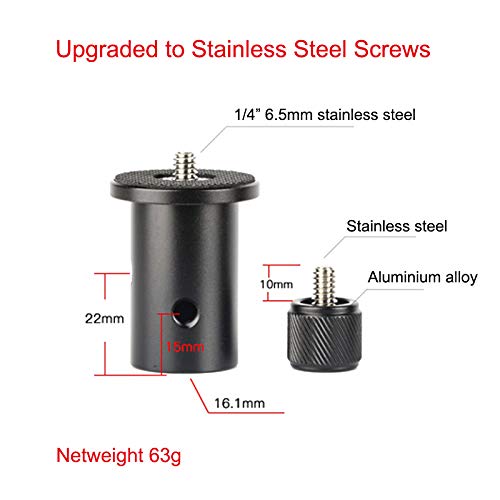 cametv "5/8" to 1/4" Mounting Adapter for Light Stands, Cameras & Gimbals - Easy Conversion!" - View 5 of 7